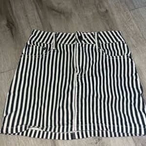 Striped Denim Skirt